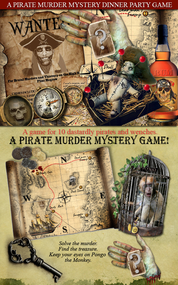 Download a printable MURDER MYSTERY PARTY GAME now, Titanic, Alice in  Wonderland.. » Pirate